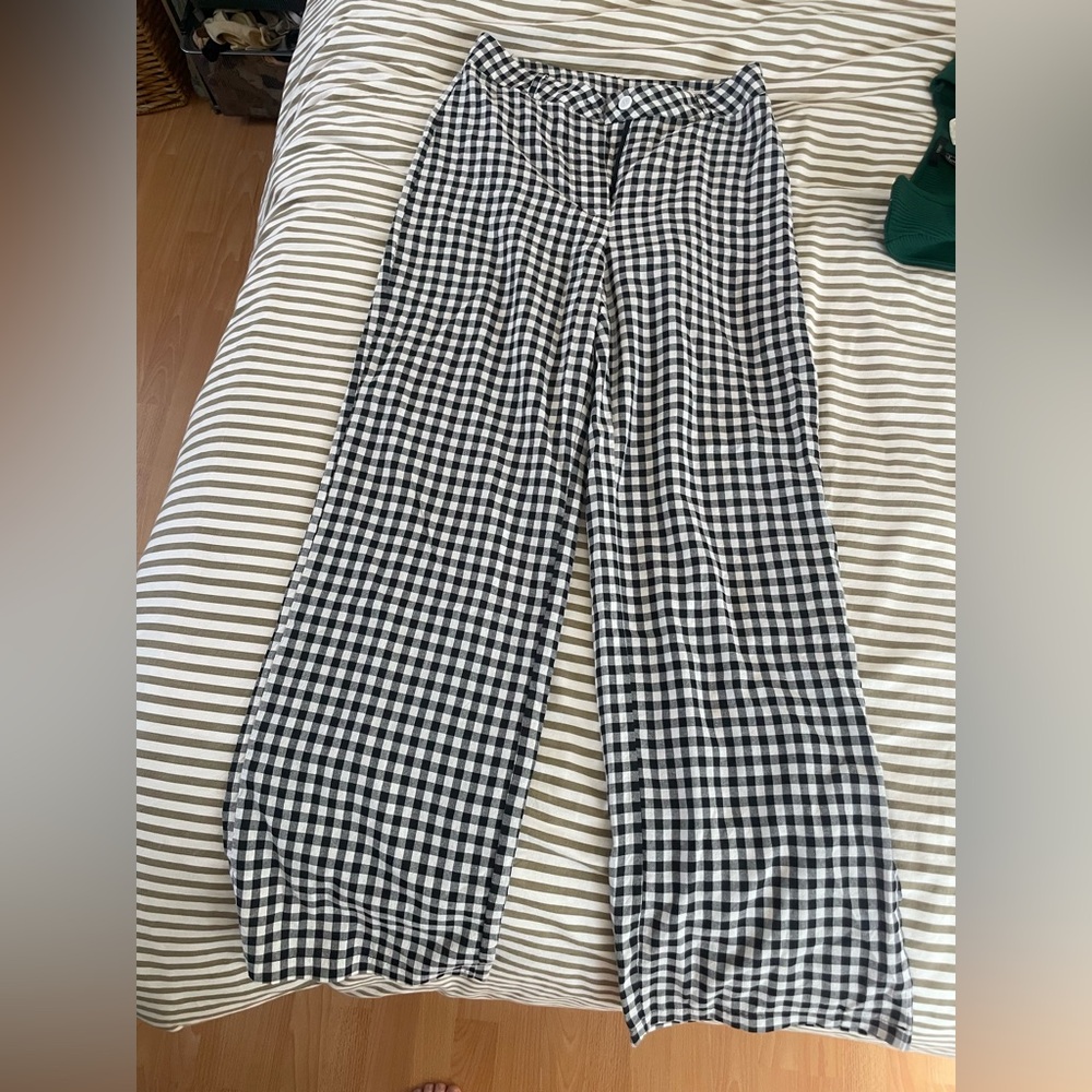 Flowy gingham pants